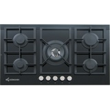 Klugmann KT905.5BGL Gaskochfeld Einbau Design 90cm 5 Brenner, WOK Brenner 4kw!