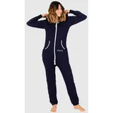 Moniz Damen Jumpsuit, Onesie, Overall (XS, dunkelblau) - XS