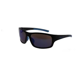 PRIMETTA Sonnenbrille schwarz mit blauer Scheibe verspiegelt