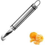 Edelstahl Orangenschäler Grapefruit Messer mit Gewölbter Gezackter Messerkopf Obst Küchengerät,Zitrusfrüchte Schälen Grapefruit Messer zur Trennung von Zellstoff und Schale Grapefruit Schäler Küchenhe