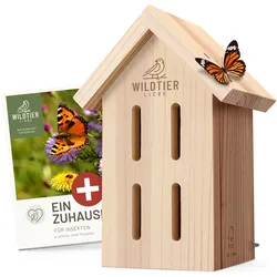 Schmetterlingshaus aus FSC Holz inkl. Ratgeber & leichter Befüllung