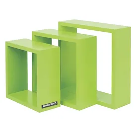 Minecraft Wandregal 3-teilig Grün