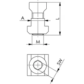AMF Befestigungssatz 7600BF-30/43 M16x22