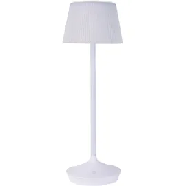 NÄVE LED Tischleuchte "Solarleuchte / Akkuleuchte "EMMI", weiß, 1, Ø 13cm H: 38cm, 1 Stk., Leuchten, Solarbetrieb, Akkubetrieb, CCT, Berührungssensor, Akkutischleuchte, LED Tischleuchte