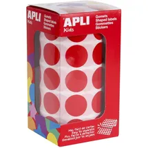 APLI Sticker Creative Rund auf Rolle rot 59 Blatt 30 Sticker pro Blatt