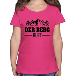 Shirtracer T-Shirt Der Berg ruft – schwarz Kinder Sport Kleidung rosa 140 (9/11 Jahre)