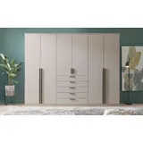 Möbel Kraft Drehtürenschrank 6-türig 270 x 210 x 52 cm Beige