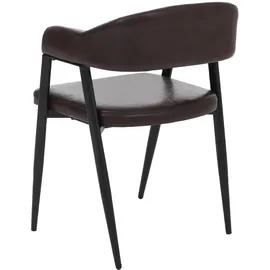Mendler Esszimmerstuhl HWC-P29 Kunstleder dunkelbraun 6er Set