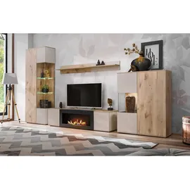 inn.furn Vitrine Highboard 90 x 40 x 120 cm Beige
