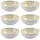 HIT Trading Speiseteller Ø 17 cm Beige/Weiß 6er Set