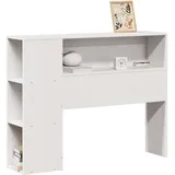 vidaXL Kopfteil, mit Stauraum, Weiß 75 Cm Massivholz Kiefer