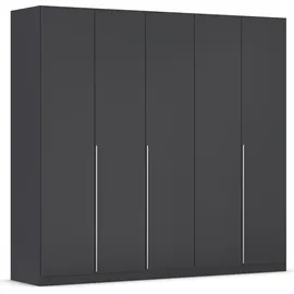 Rauch Drehtürenschrank »Kleiderschrank Schrank Garderobe AGORDO TOPSELLER Schlafzimmer«, (in zwei Griff-Farben mit Dekor- oder Hochglanzfront), durchdachte Innenausstattung, in 6 Breiten und 2 Höhen MADE IN GERMANY, grau
