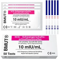50x Schwangerschaftstest – 10 mIU/ml Hochsensitiver Frühtest – Frühe hCG-Erkennung – 50er Set Teststreifen – Präzise Ergebnisse & Einfache Anwendung als Ultrafrühtest (Selbsttest)