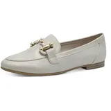 Marco Tozzi Damen Slipper mit Blockabsatz Elegant, Cremefarben (Dune metallic), 38 EU