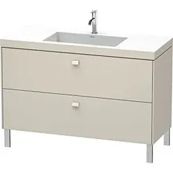 Duravit Brioso c-bonded Waschtisch mit Unterbau BR4703N9191, 120x48cm, Taupe, ohne Hahnloch