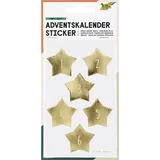Folia Adventskalender Sticker STARS GOLD 2023