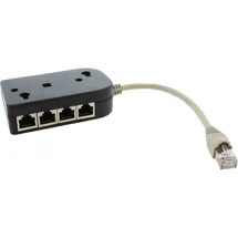 InLine InLine® ISDN Verteiler, 8x RJ45 Buchse, 15cm Kabel, mit Endwiderständen