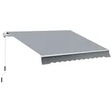 Outsunny Gelenkarmmarkise 395 x 245 x 350 cm grau