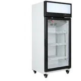 Romux® Glastürkühlschrank MA 200 Liter 1 Tür Belüftet | Professioneller Getränkekühlschrank mit Glastür & LED