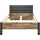 Begabino Bettgestell BEGABINO "Dallas Bett, Jugendbett mit gepolstertem Kopfteil", beige (graphit, montana oak), B:126cm H:96cm L:205cm, Betten, Bettgestell, Polsterbett wahlweise in 140 oder 120 cm