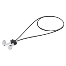 kwmobile Magnetisches Kopfhörer Halteband für Apple Airpods 1 2 3 / Airpods Pro 2 Zubehör / Headphones Anti Lost Gurt zum Joggen / 80cm Kopfhörer Halterung - Schwarz