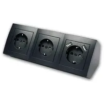 McPower Mehrfachsteckdose Flair 0,15 m Schwarz 3 St.