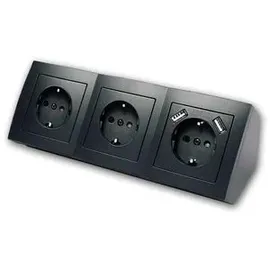McPower Mehrfachsteckdose Flair 0,15 m Schwarz 3 St.