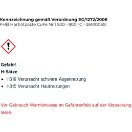 Felder Hartlötpaste CuFe Nr.1 500-800GradC 250g Felder