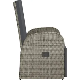 vidaXL Gartensessel 57,9 x 57,9 x 108 cm grau 1 St.
