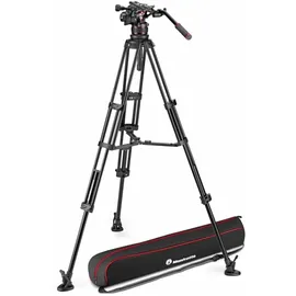 Manfrotto Nitrotech 612 Aluminium Video-Stativ mit Mittelspinne