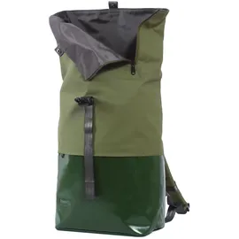 7clouds Laptoprucksack "Nomo 7.1", Damen, Gr. B/H/T: 25cm x 37cm x 14cm, onesize, grün (jungle grün, mud grün), Polyethylen, Tarpaulin, Rucksäcke Laptoprucksack, mit recyceltem PET