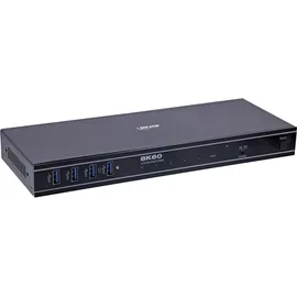 InLine KVM Switch 4-fach, HDMI 8K@60Hz, USB 3.2, mit IR & RS-232,