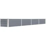 vidaXL Garten-Hochbeet verzinkter Stahl rechteckig 320 x 40 x 45 cm Grau 