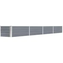 vidaXL Garten-Hochbeet verzinkter Stahl rechteckig 320 x 40 x 45 cm Grau 