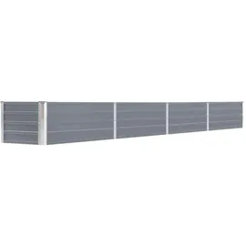 vidaXL Garten-Hochbeet verzinkter Stahl rechteckig 320 x 40 x 45 cm Grau 
