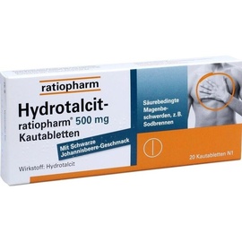 Ratiopharm HYDROTALCIT-ratiopharm 500 mg Kautabletten 20 St