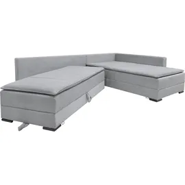 Home Affaire Ecksofa Cord 3-Sitzer Grau
