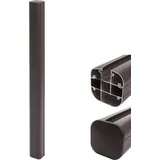 MCW Alu-Pfosten Savoie-WPC-Zaun Pfeiler Pfahl Stecksystem - 98cm Anthrazit