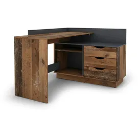 byLIVING Eckschreibtisch Belfast Eiche / Braun