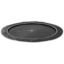 EXIT InTerra ebenerdige sports Trampolin ø427cm - schwarz