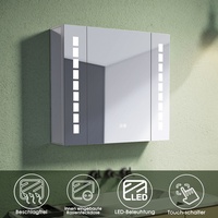Spiegelschrank Bad mit Beleuchtung Badspiegel LED Steckdose Beschlagfrei Alu 65