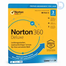 NortonLifeLock Norton 360 Deluxe 25 GB 3 Geräte 1 Jahr ESD ML Win Mac Android iOS