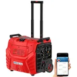 revolt Stromaggregat: WLAN-Benzin-Inverter-Generator, 4.200W, 2X 230 V, 2X 12 V, 2X USB, 13l (Notstromagregat, Notstromaggregate, Balkonkraftwerk)