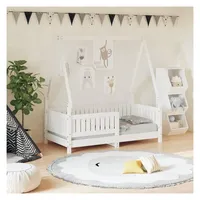 vidaXL Kinderbett vidaXL 70 x 140 cm Kiefer massiv weiß