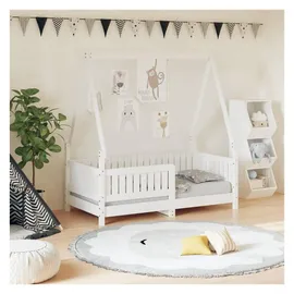 vidaXL Kinderbett vidaXL 70 x 140 cm Kiefer massiv weiß