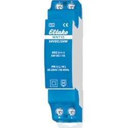 Eltako Gleichstromversorgung, geeignet für Reiheneinbau, 24V, 24W, 88-264VAC, 1A, 1TE, Kurzschlussfest, Tragschienenmontage möglich, IP20