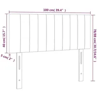 VidaXL LED Kopfteil Hellgrau 100x5x78/88 cm Samt