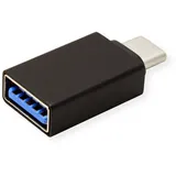 Roline USB-A auf USB-C Adapter 0,11 m Schwarz