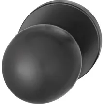 FSB Türknopf 23 0802 03400 ASL/AGL fest auf Rosette, Aluminium schwarz matt