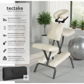 Tectake Massagestuhl aus Kunstleder - beige